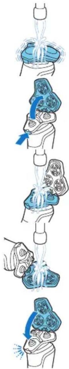 PHILIPS Series 5000 S5586 - Cleaning the shaver under the tap - 1