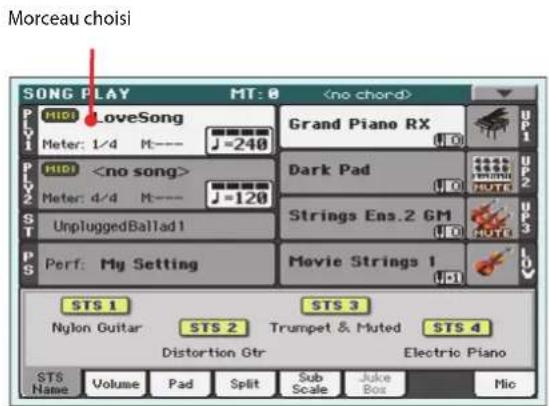KORG Pa3XLe - Quand le morceau est selectionné, touche le bouton [Select] pour confirmer votre sélection et fermer automatiquement la fenêtre "Song Select". - 3