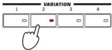 KORG Pa3XLe - Tout en jouant, appuyez sur un des boutons VARIATION pour selectionner une autre variation du motif de base. - 1