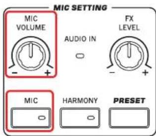 KORG Pa3XLe - Appuyez sur le bouton GLOBAL, touchez le bouton [Audio &amp; Video] à l'écran puis l'onglet [Audio In] pour afficher la page "Audio In". - 2