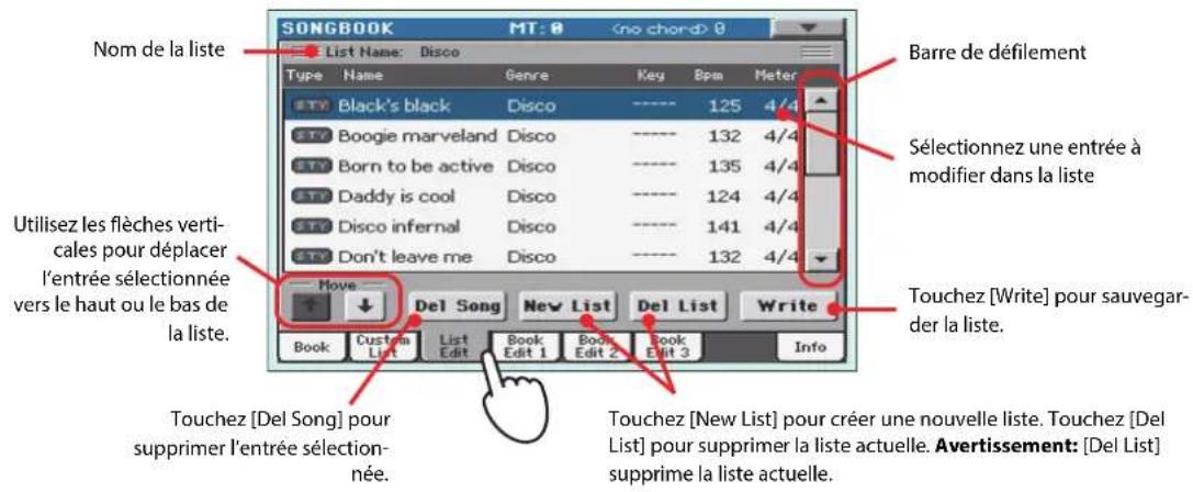 KORG Pa3XLe - Créer une liste personnalisée - 3