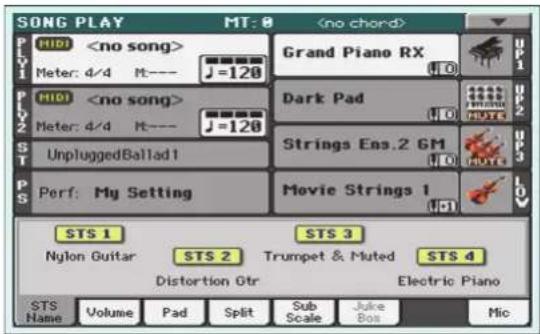 KORG Pa3XLe - Appuyez sur le bouton SONG PLAY pour passer en mode Song Play. - 2