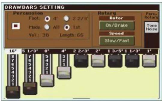 KORG Pa3XLe - Modifier une registration de tiretres harmoniques - 5