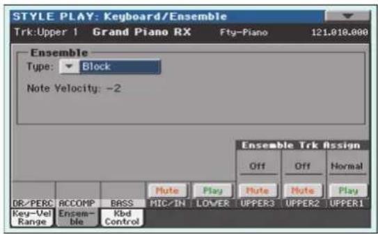 KORG Pa3XLe - Ajouter des harmonies à la mélodie de la main droite avec la fonction 'ENSEMBLE' - 5