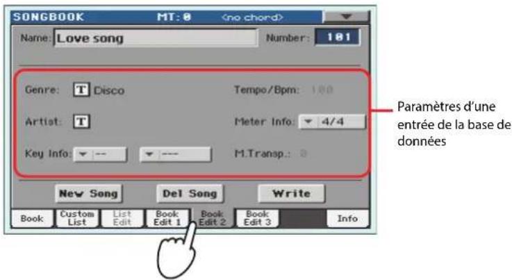 KORG Pa3XLe - Editor les entrées - 2
