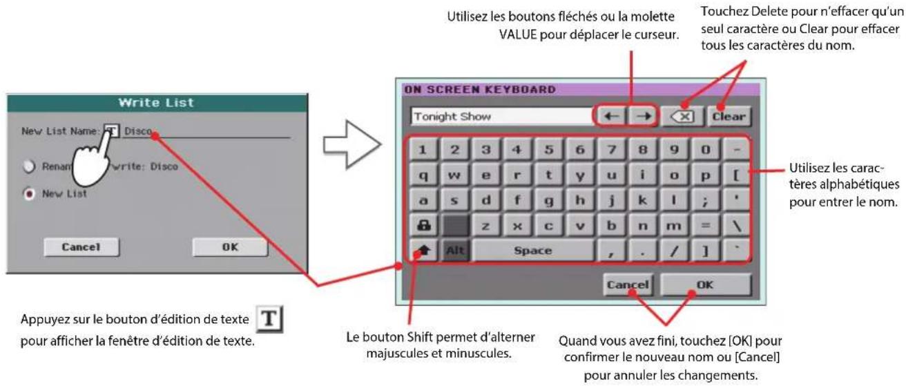 KORG Pa3XLe - Créer une liste personnalisée - 4