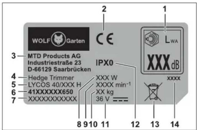 Wolf Garten LYCOS 40500 H - Henvisning - 1