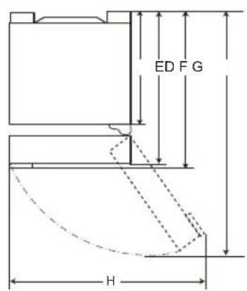 LG GBB530SWQWB - Dimenzije in razdalje - 3
