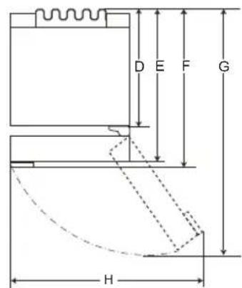 LG GBB530SWQWB - Dimensjoner og klaring - 2