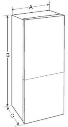 LG GBB530SWQWB - Dimenzije in razdalje - 1