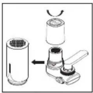 PHILIPS AWP3704 - Replacing the filter cartridge D1-1 1-2 - 1