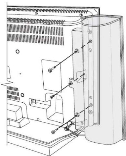 HP Pavilion LC2600N - Attaching and connecting the display speakers - 2