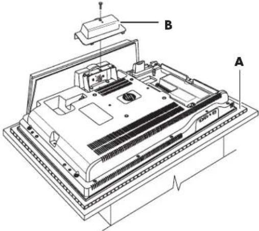 HP Pavilion LC2600N - A: Pad protecting TV with paddle-type stand - 1