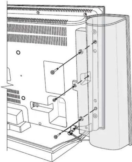 HP Pavilion LC2600N - Fixation et branchement des haut-parleurs de I'ecran - 2