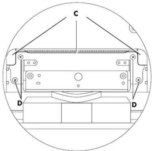 HP Pavilion LC2600N - A: Tampon de protection du téléviseur avec un support à couverture de socle - 1