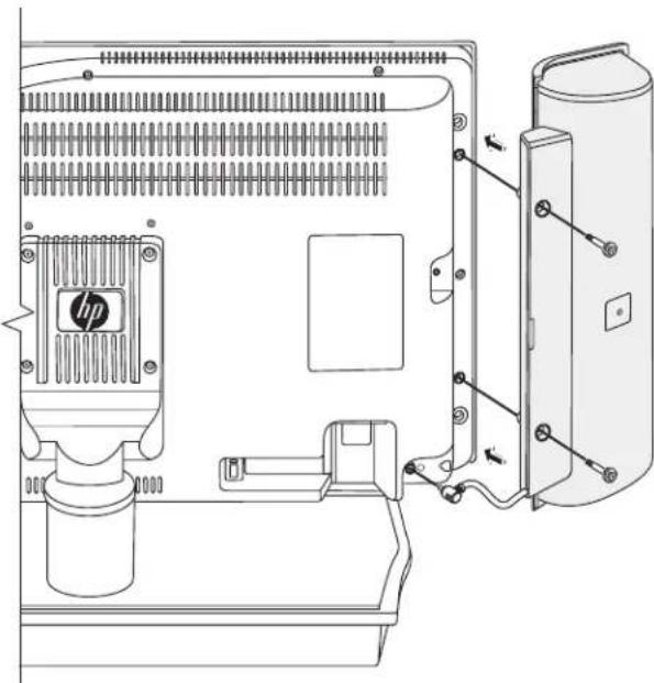HP Pavilion LC2600N - Fixation et branchement des haut-parleurs de I'ecran - 3