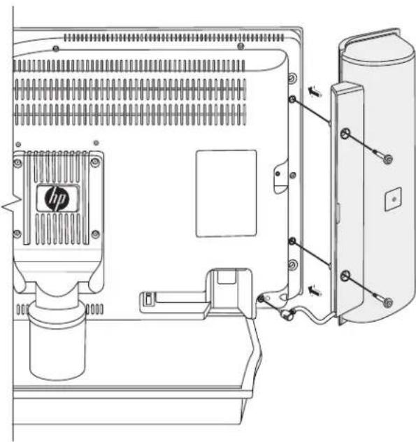 HP Pavilion LC2600N - Attaching and connecting the display speakers - 3