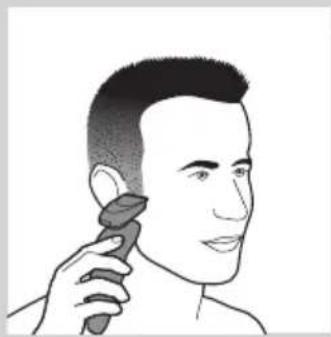 PHILIPS Senso Touch 3D RQ1265 - Uso del accesorio perfilador de barba sin el peine-guía - 3