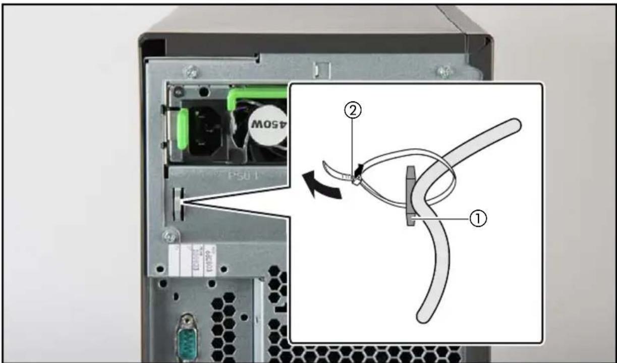 FUJITSU Primergy TX2540 M1 - Utiliser un attache-câble - 1