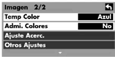 HP Pavilion PE4200N - Predeterminado/Modo/Contraste/Brillo/Color/Tinte/Nitidez/Temp color/Admi. colores - 3