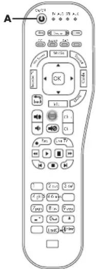 HP MediaSmart SL4278N - Utilisation de la télécommande pour allumer et eteindre le téléviseur - 1