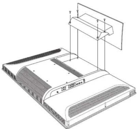 HP MediaSmart SL4278N - Removing or attaching the stand - 3