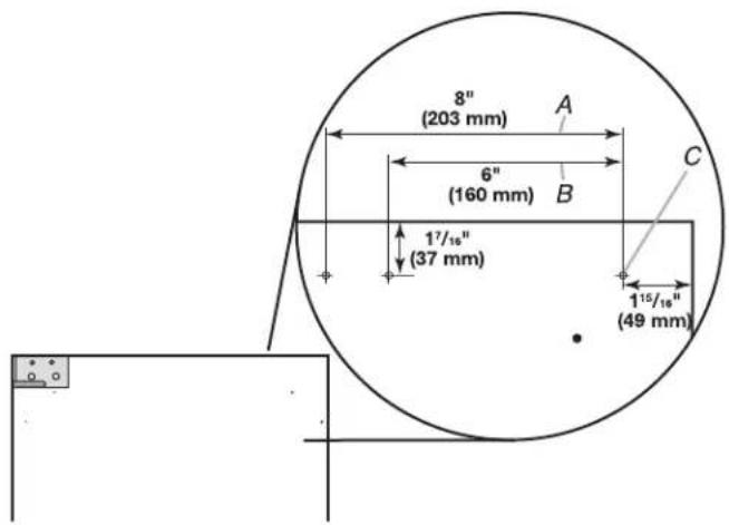 8" (203 mm) 6" (160 mm) 17/16" (37 mm) 116/16" (49 mm)