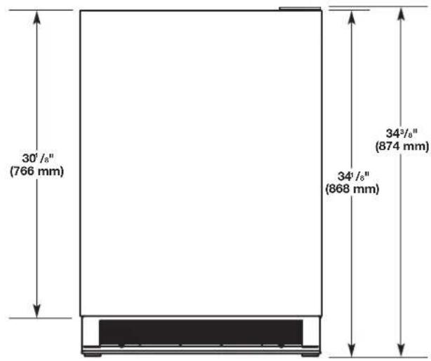 JENN-AIR JUB24FLECX - Dimensions du produit - 1