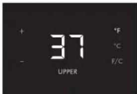 + - 37 UPPER °F °C F/C