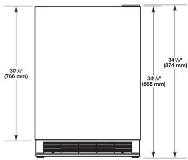 JENN-AIR JUB24FLECX - Medidas del producto - 1