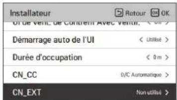 LG PREMTBB10 - Réglage de CN_EXT (climatiseur / ventilateur DX) - 1