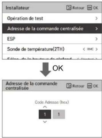 LG PREMTBB10 - Réglage de l'adresse de la commande centrale (climatiseur / ventilateur DX, classique) - 1