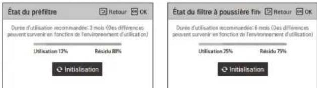 LG PREMTBB10 - Etat du pré-filtre/état du filtré à poussière fine (ventilation). - 2