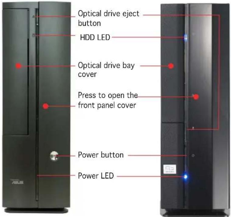 ASUS P2P5945G - Front panel features - 1