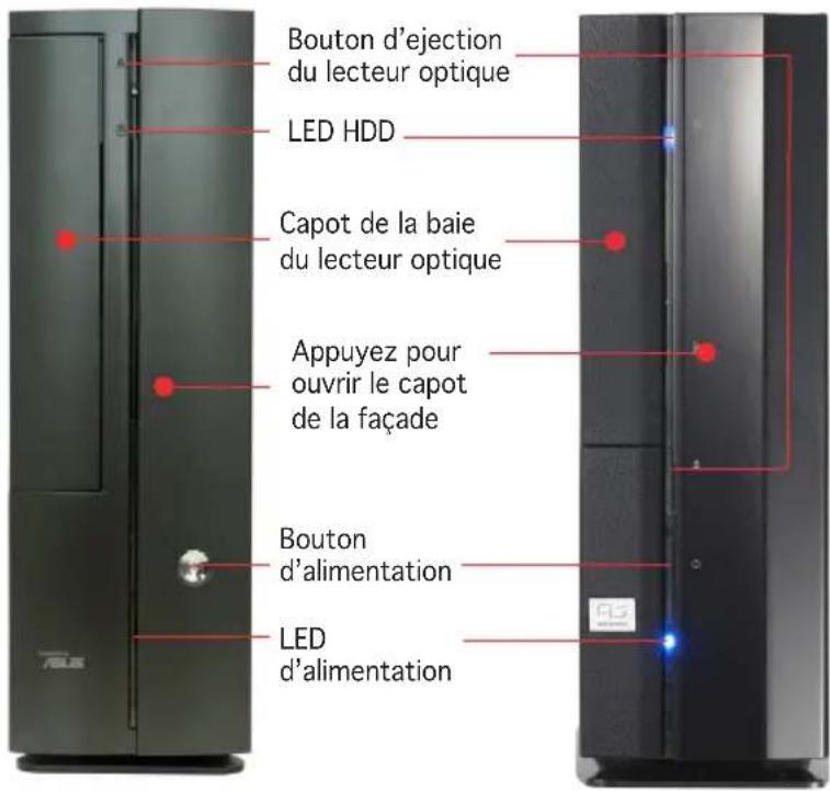 ASUS P2P5945G - Caractéristiques de la façade - 1