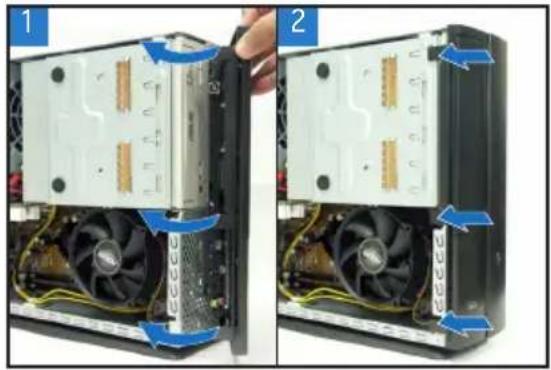 ASUS P2P5945G - Reinstalling the front panel cover - 1