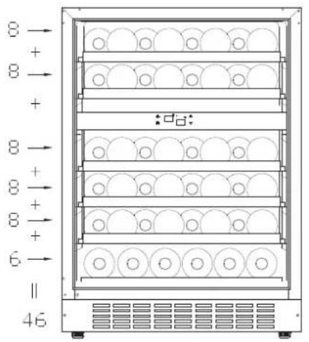 HOOVER HWCB 60D UKSSMN - Schema di conservazione vino/bevande - 1
