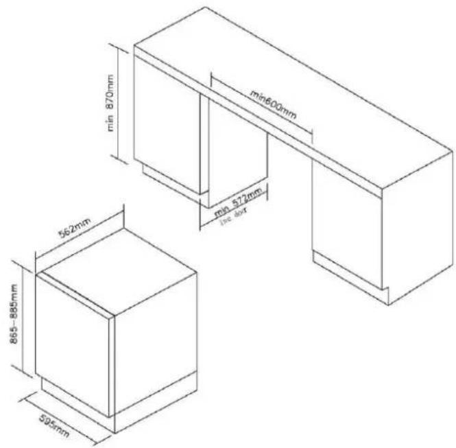 HOOVER HWCB 60D UKSSMN - Parametry instalacji w zabudowie - 3