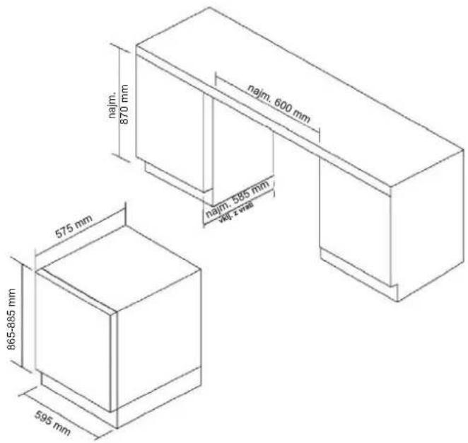 HOOVER HWCB 60D UKSSMN - Za višino 865 mm s tankimi vrati iz nerjavnega jekla - 1