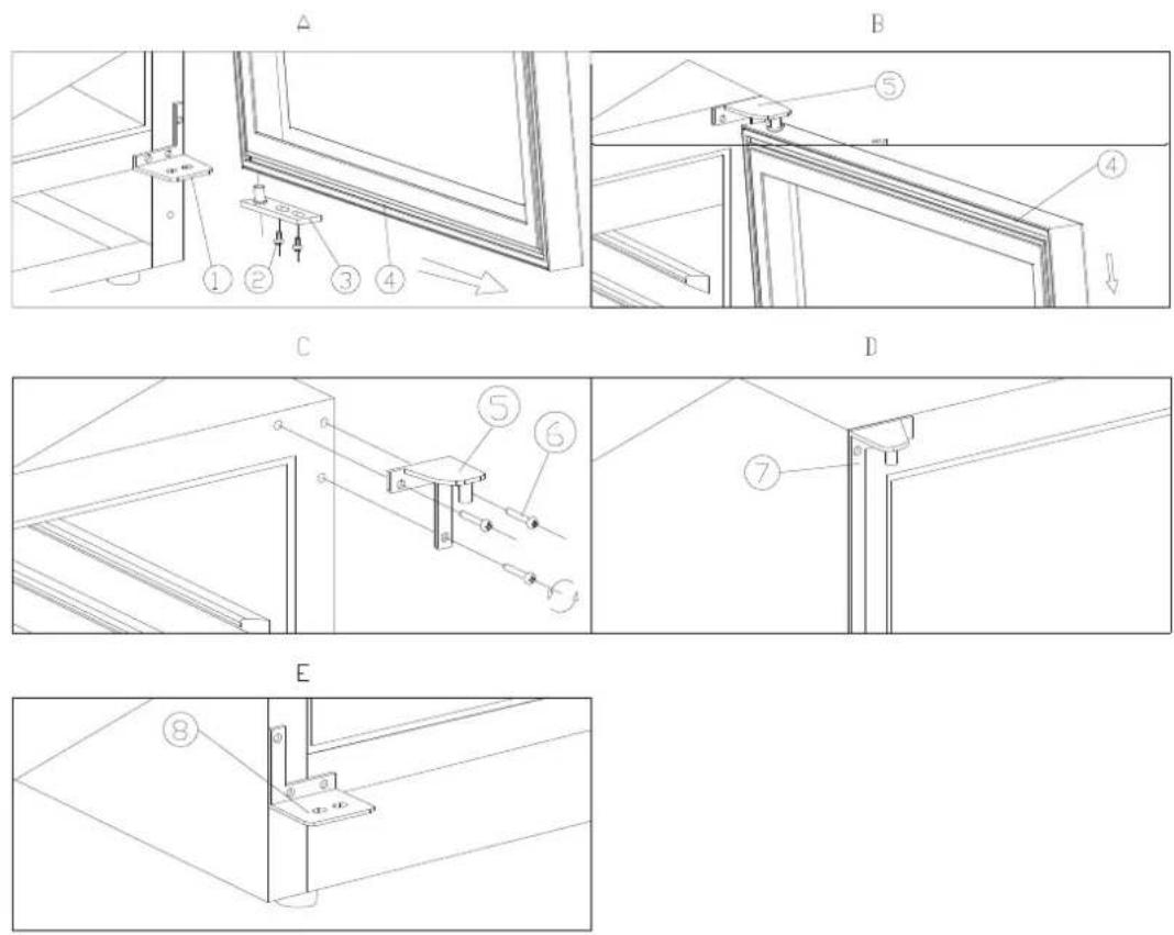 HOOVER HWCB 60D UKSSMN - Typ B (pro tenké dveře z nerezové oceli) - 1