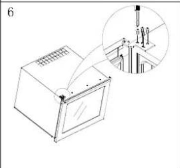 HOOVER HWINE 300 HWCB 451 - Top hinge (2) Door light switch (3) Location-plate (4) Supporter (5) Bottom hinge - 6