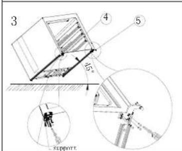 HOOVER HWINE 300 HWCB 451 - Top hinge (2) Door light switch (3) Location-plate (4) Supporter (5) Bottom hinge - 3