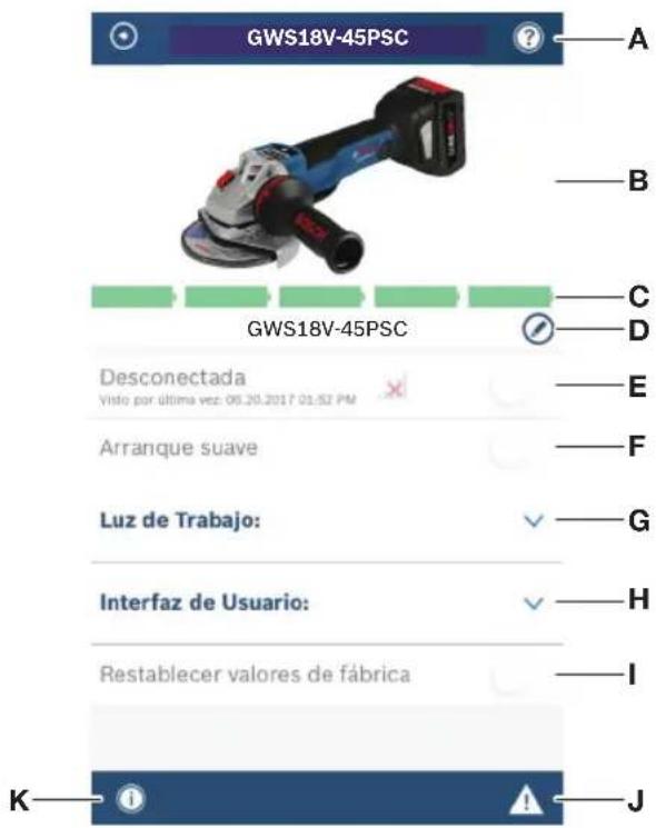 BOSCH GWS18V45CN - UTILIZACION DE LA APLICACION "BOSCH TOOLBOX" - 1