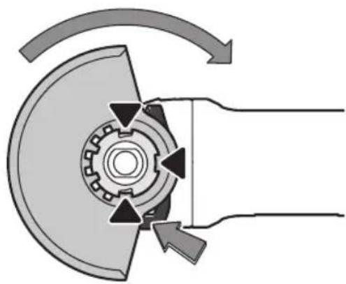 BOSCH GWX1350VSP - Retrait du dispositif de protection - 1