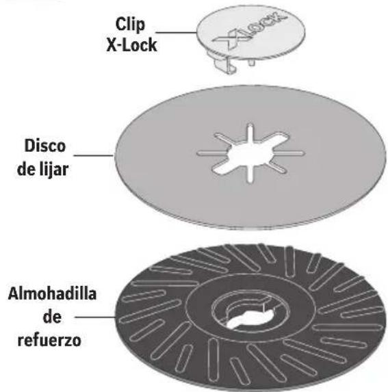 BOSCH GWX1350VSP - Para instalar la almohadilla de refuerzo y el disco de lijar (Fig. 14) - 1