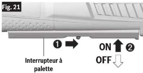 BOSCH GWX1350VSP - Interrupteur a palette (Fig. 21) - 1