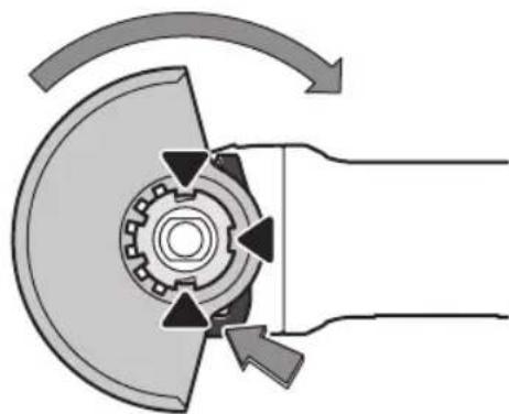 BOSCH GWX1350VSP - To remove wheel guard - 1