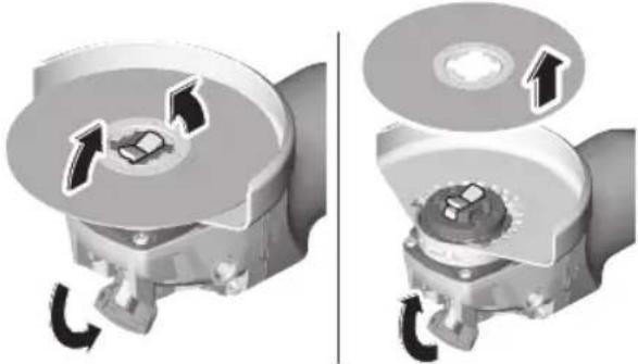 BOSCH GWX1350VSP - Removing accessories - 3