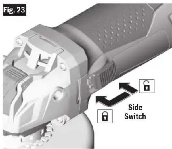 BOSCH GWX1350VSP - ▶ Slide Switch (Fig. 23) - 3