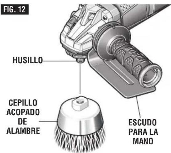 BOSCH GWS1360PD - Ensamblaje del cepillo acopado de alambre - 1